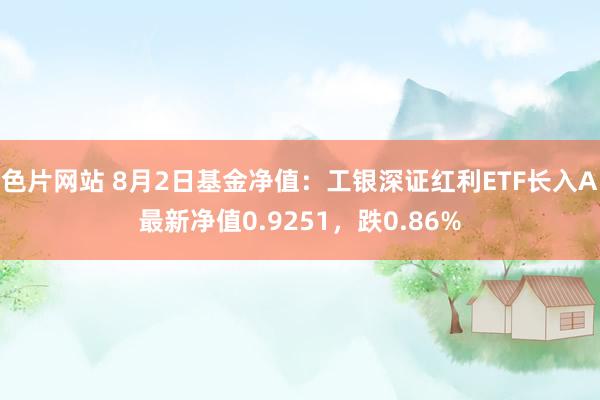 色片网站 8月2日基金净值：工银深证红利ETF长入A最新净值0.9251，跌0.86%