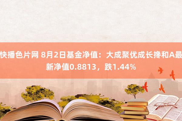 快播色片网 8月2日基金净值：大成聚优成长搀和A最新净值0.8813，跌1.44%