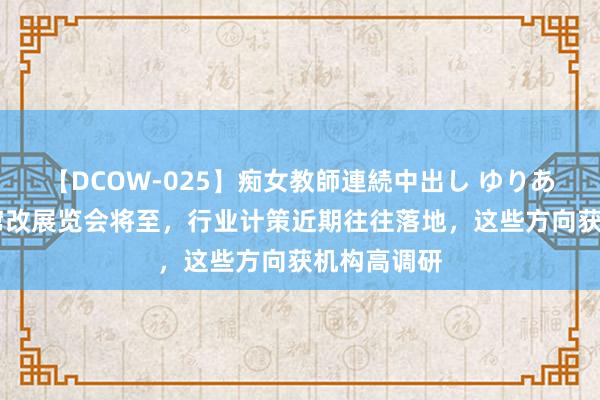 【DCOW-025】痴女教師連続中出し ゆりあ 生物医药窜改展览会将至，行业计策近期往往落地，这些方向获机构高调研