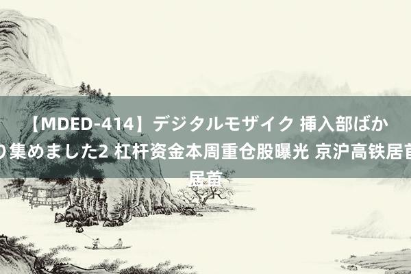 【MDED-414】デジタルモザイク 挿入部ばかり集めました2 杠杆资金本周重仓股曝光 京沪高铁居首