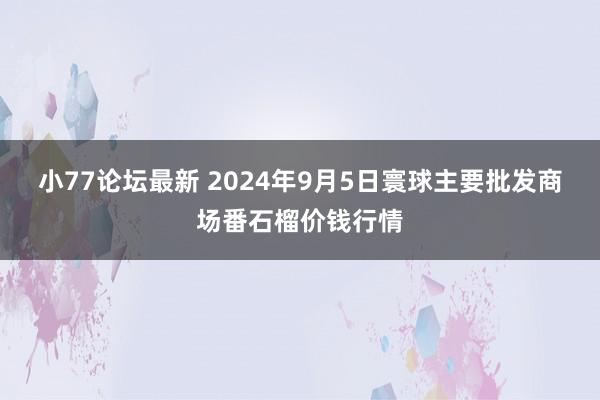 小77论坛最新 2024年9月5日寰球主要批发商场番石榴价钱行情